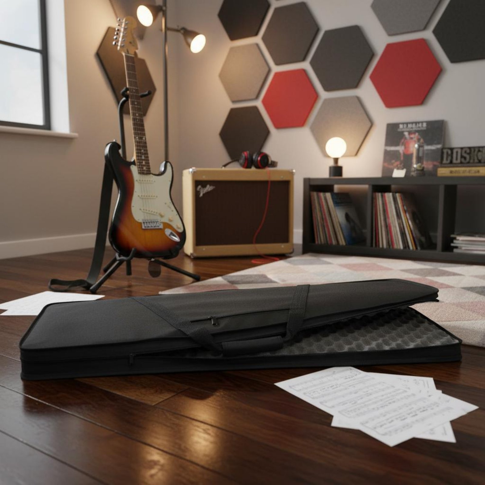 Travel Accessories Usa - Lekki piankowy futerał na gitarę, wodoodporny,