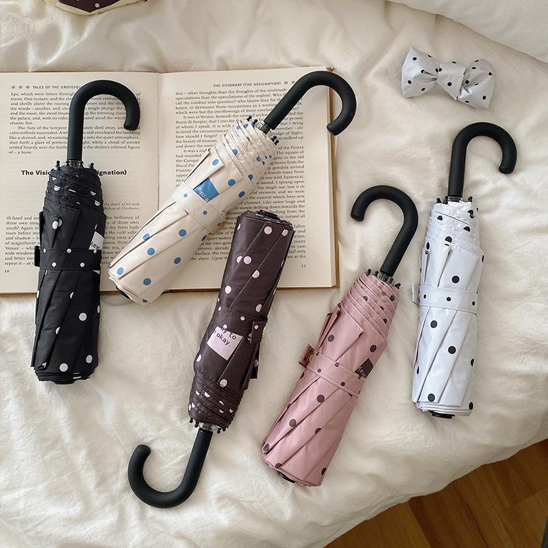Składany parasol w kropki z oc – Travel Umbrella Compact recenzja i cena