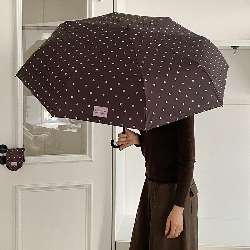 Składany parasol w kropki z oc – Travel Umbrella Compact recenzja i cena