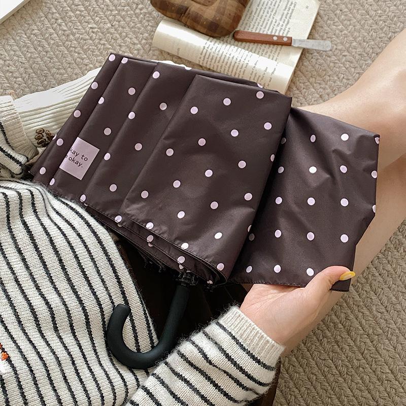 Składany parasol w kropki z oc – Travel Umbrella Compact recenzja i cena
