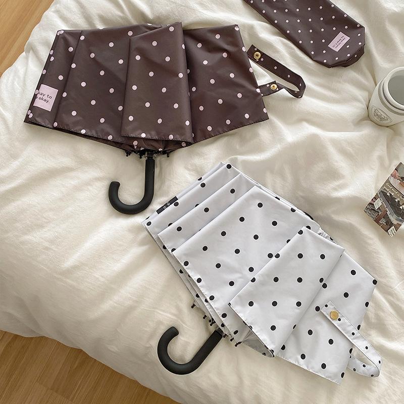 Składany parasol w kropki z oc – Travel Umbrella Compact recenzja i cena